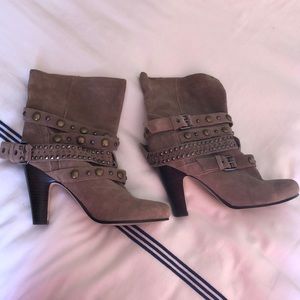 Dolce Vita Taupe Suede Boots